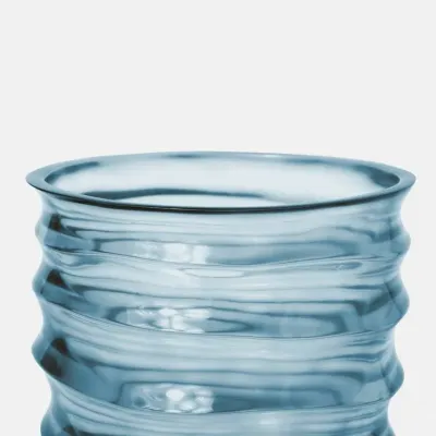 Hetty Vase Blue Translucent Resin