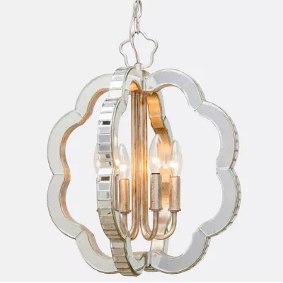 Fiona Antiqued Mirror Pendant Lantern