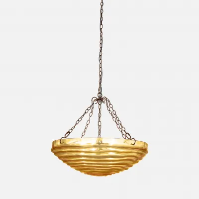 Hetty 28"D x 24"H Chamomile Gold Translucent Resin Metal 5-Chain Chandelier