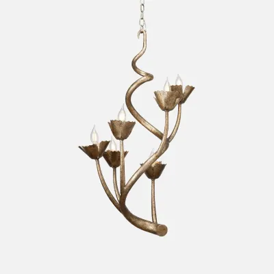 Rosemary 21"D x 35"H Tarnished Silver Metal Chandelier