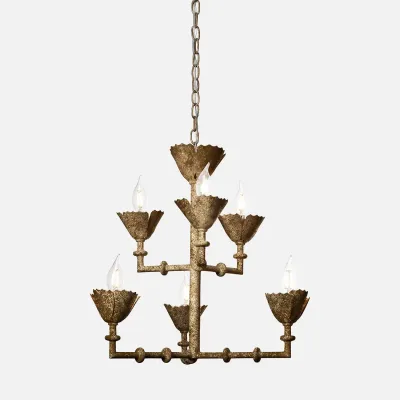 Thalia 21"D x 19"H Tarnished Silver Metal Chandelier
