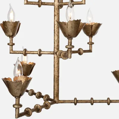 Thalia 27"D x 27"H Tarnished Silver Metal Chandelier