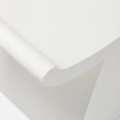 Annika Bright White Realistic Faux Shagreen Stool 22"L x 16"W x 22"H