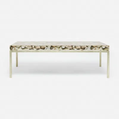 Benjamin Coffee Table Texturized Silver Steel