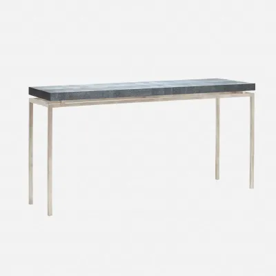 Benjamin Console Table Texturized Gold Steel