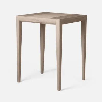 Cameron Indoor/Outdoor Bar Table Graywashed Teak