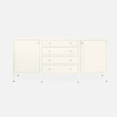 Conrad Deep Drawer Buffet Pristine Faux Raffia