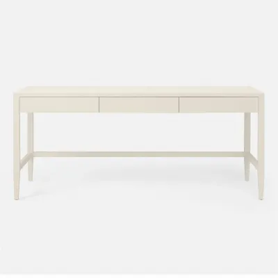 Conrad Desk Off-White Faux Raffia