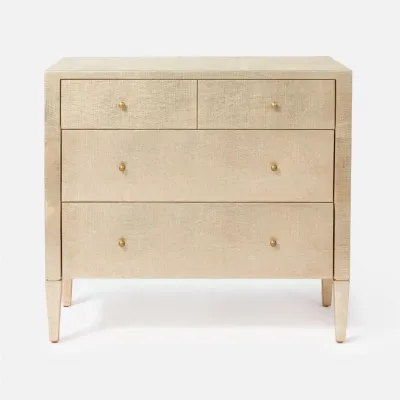 Conrad Dresser Champagne Faux Raffia