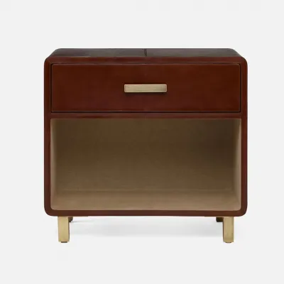 Dante Nightstand Tobacco Full-Grain Leather