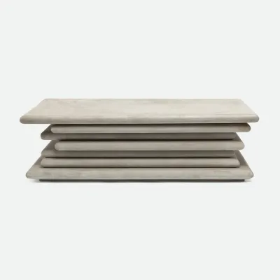 Dorsey Light Gray Reconstituted Stone Coffee Table