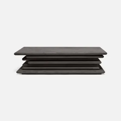 Dorsey Midnight Gray Reconstituted Stone Coffee Table