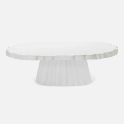 Grady White Plaster Reconstituted Stone Coffee Table