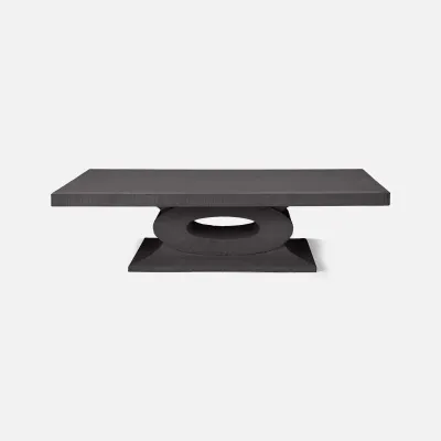 Grier Midnight Gray Reconstituted Stone Coffee Table
