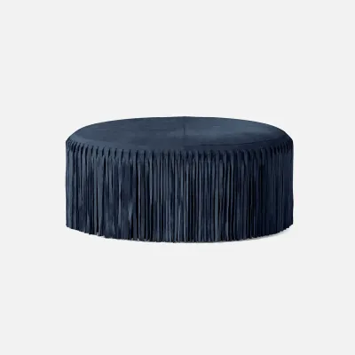 Hallie Blue Indigo Suede Coffee Table