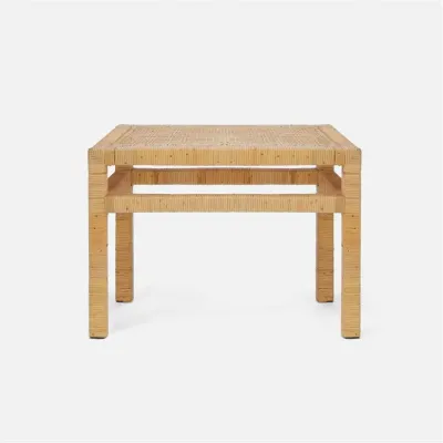 Isla Bench 24"W x 16"D x 18"H Natural Peeled Rattan