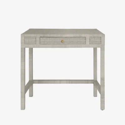 Isla Console French Gray Peeled Rattan