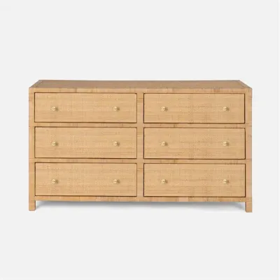 Isla Dresser 60"L x 20"W x 34"H Natural Peeled Rattan