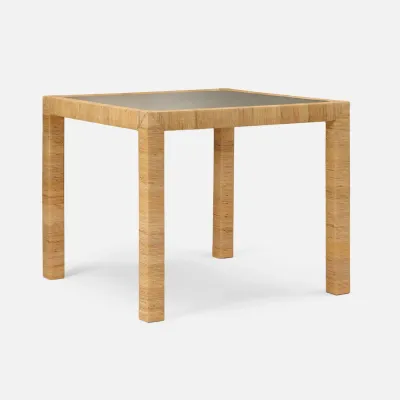 Isla Natural Peeled Rattan Game Table 36"L x 36"W x 30"H