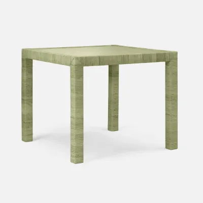 Isla Sage Peeled Rattan Game Table 36"L x 36"W x 30"H