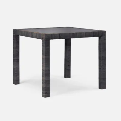 Isla Smoke Peeled Rattan Game Table 36"L x 36"W x 30"H
