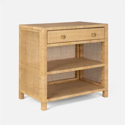 Isla Nightstand 30"L x 18"W x 30"H Natural Peeled Rattan