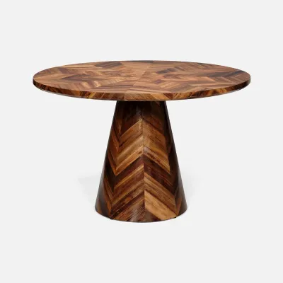 Jada Dining Table Natural 48"D x 30"H Banana Bark