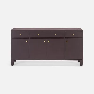 Jarin Buffet Aubergine 76"L x 18"W x 38"H Faux Belgian Linen