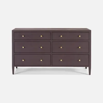 Jarin Dresser Aubergine Faux Belgian Linen