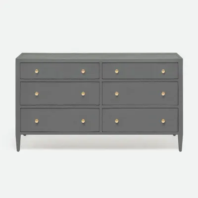 Jarin Dresser Graphite Faux Belgian Linen