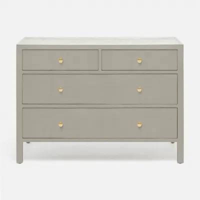 Jarin Dresser Light Gray Faux Belgian Linen