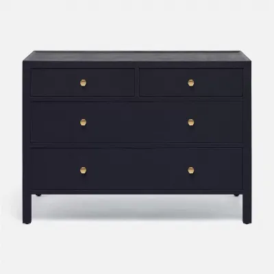 Jarin Dresser Dark Navy Faux Belgian Linen