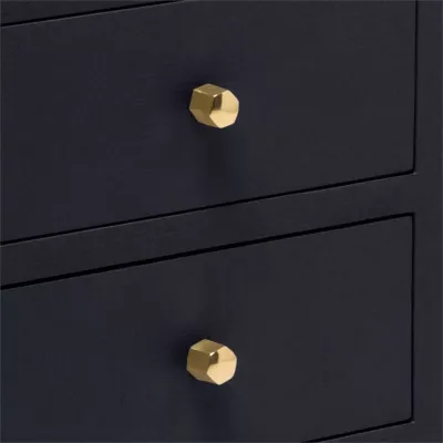 Jarin Dresser Dark Navy Faux Belgian Linen