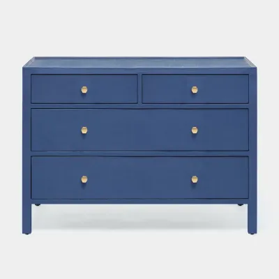 Jarin Dresser True Navy Faux Belgian Linen