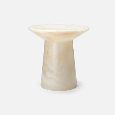 Omer Sand Onyx Cast Resin Side Table 22"D x 22"H