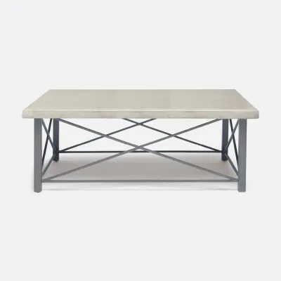 Palmer Light Gray Reconstituted Stone Coffee Table 50"L x 30"W x 19"H