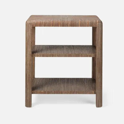 Parson Mocha Hemp Side Table 25"L x 18"W x 28"H