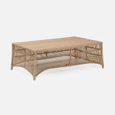 Soma Natural Twisted Faux Wicker Coffee Table 52"L x 30"W x 17"H