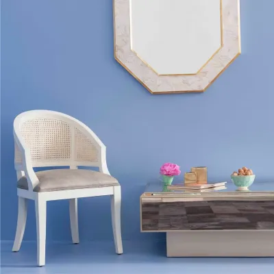 Vanessa Antiqued/Palladian Silver Mirror/Oak Coffee Table 48"L x 27"W x 16"H