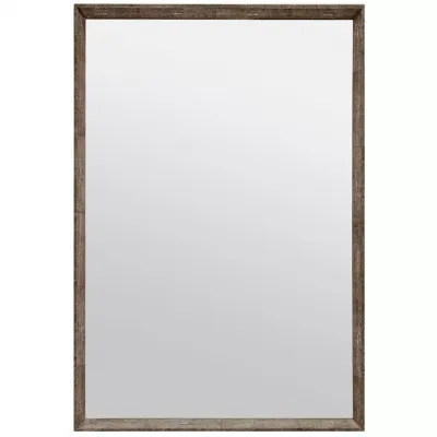 David Dark Mushroom Realistic Faux Shagreen Rectangular Mirror