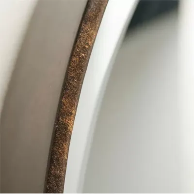 Thadeus 31"Diam Round Dark Bronze Metal Mirror