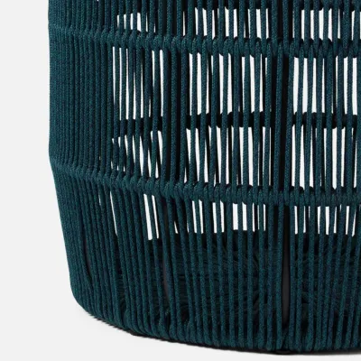 Alcoy Azure Performance Rope Basket XL Rd 22"D x 24"H 25"D x 28"H Set of Two