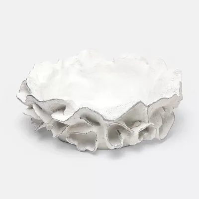 Coco Faux Coral Bowl White