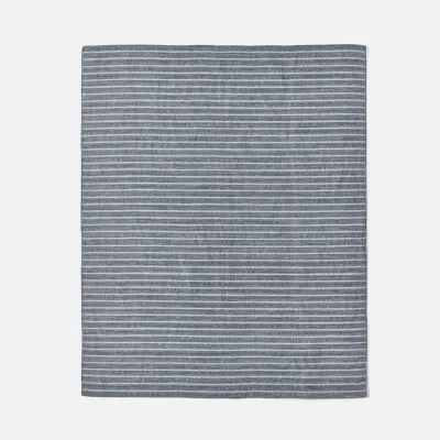 Anzaro Indoor/Outdoor Rug Charcoal/White Striped Performance Yarn