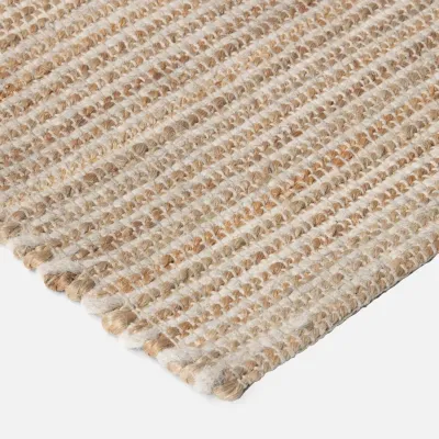 Marley Natural/Ivory Jute/Wool Rug Indoor