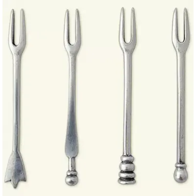 Assorted Olive Forks, Set/4