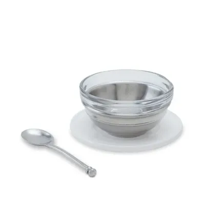 Convivio Condiment Uno with Spoon & Ceramic Saucer