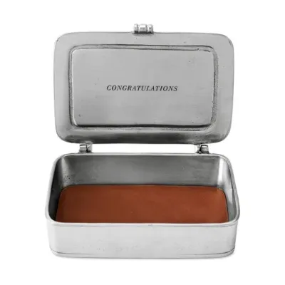 Congratulazioni Brown Leather Insert Box