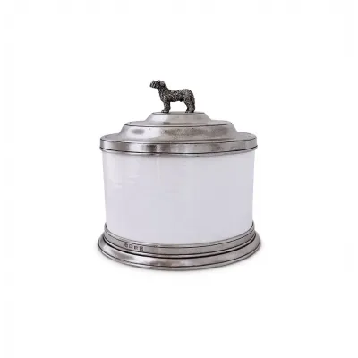 Convivio Cookie Jar w/Dog Finial