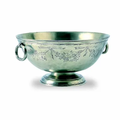 Engraved, Deep, Footed Bowl